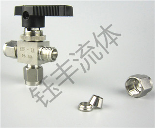 304不锈钢三通卡套球阀1