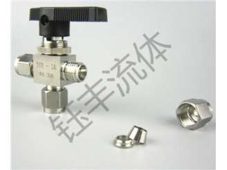 304不锈钢三通卡套球阀1